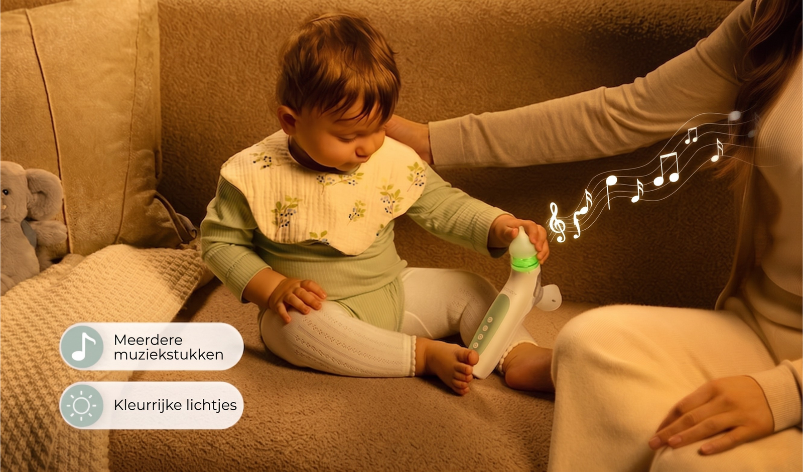 Stille werking met afleiding die geschikt is voor baby’s