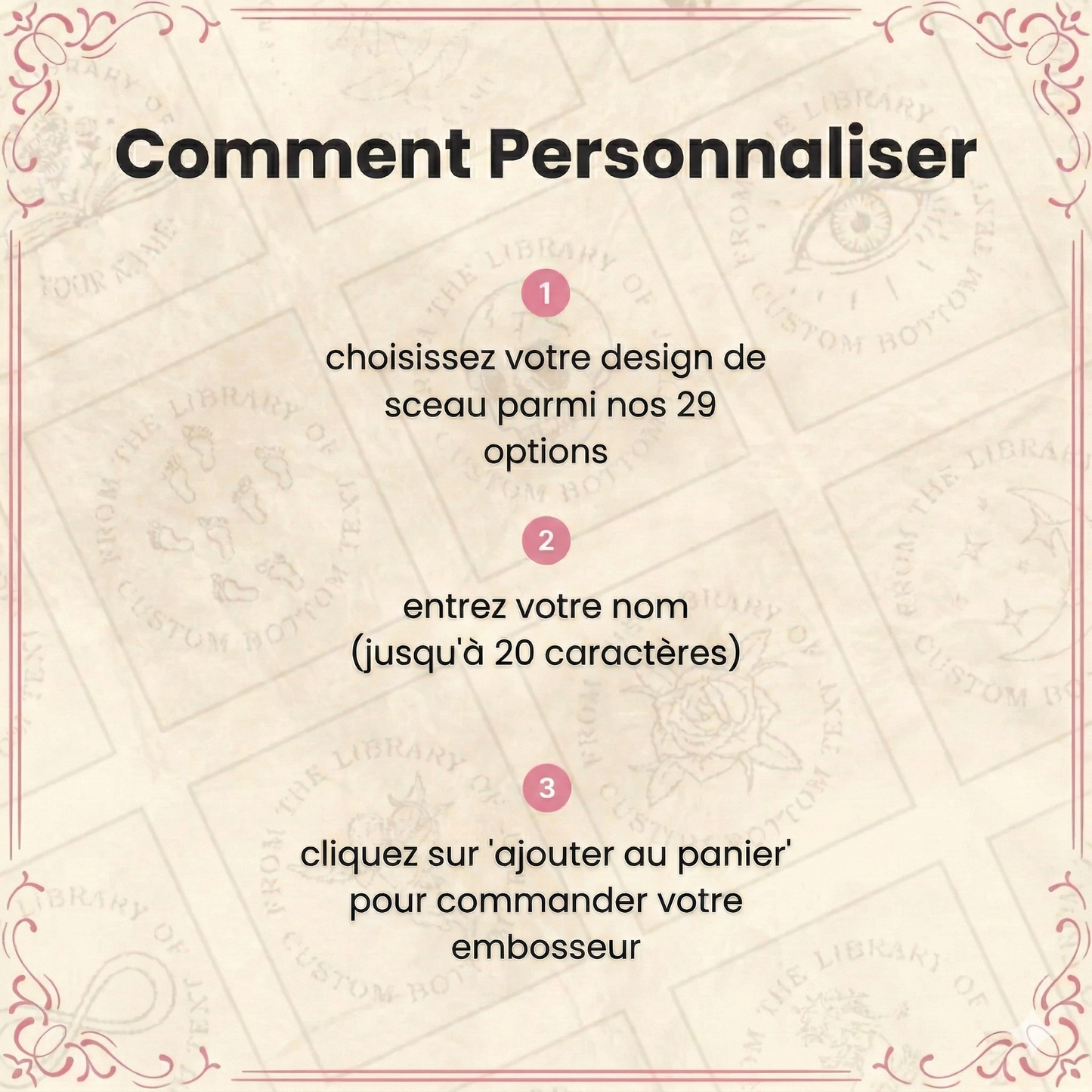 Embosseur de livres personnalisé